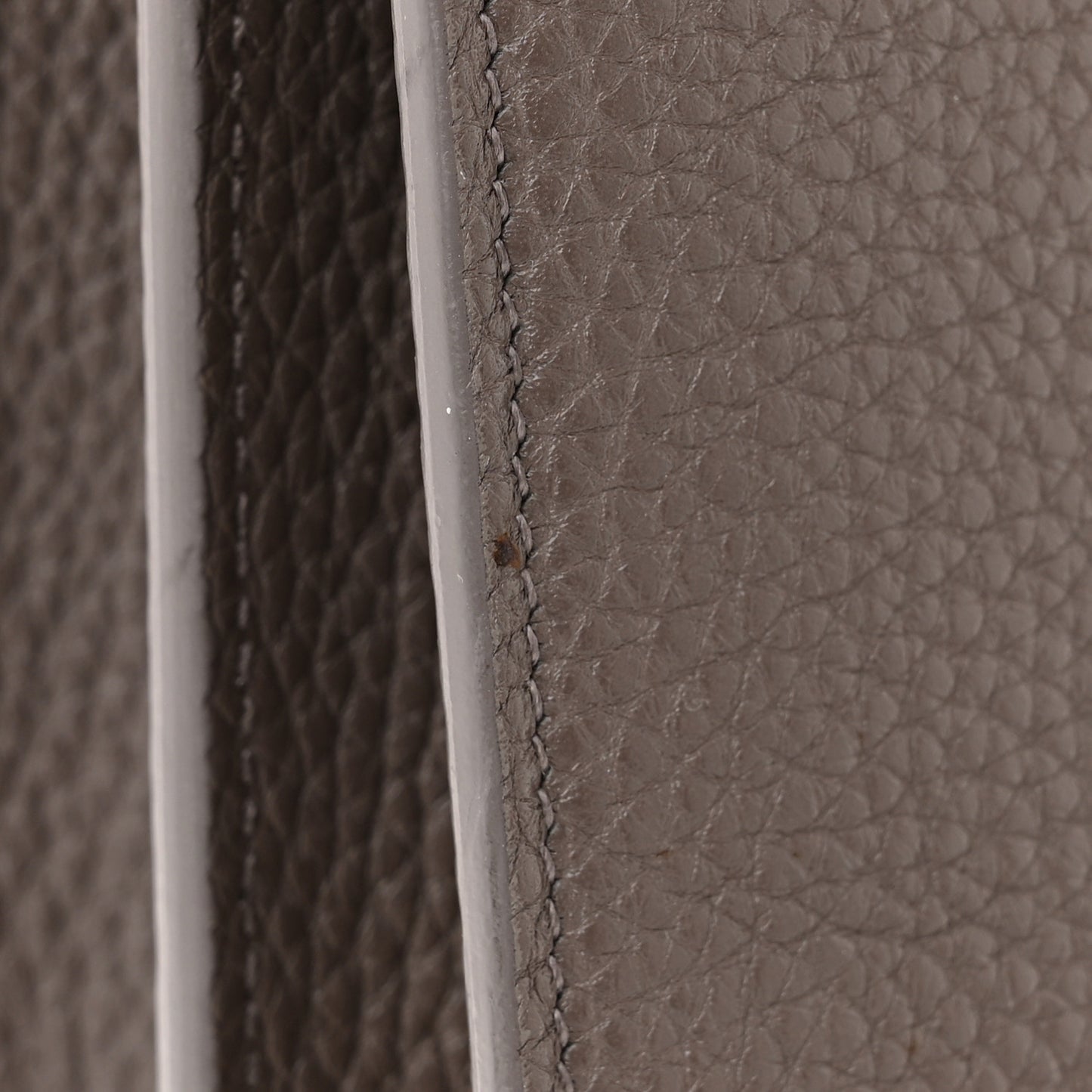 Grained Calfskin Small Sac De Jour Fog