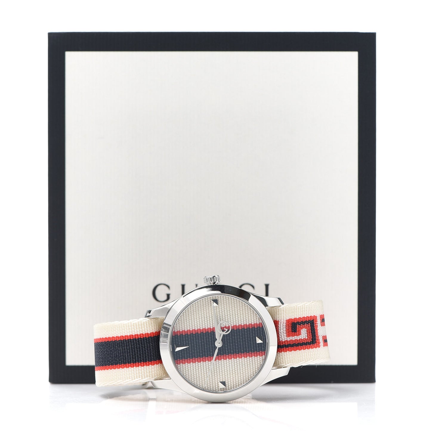 Stainless Steel Nylon 38mm G-Timeless Web Quartz Watch White