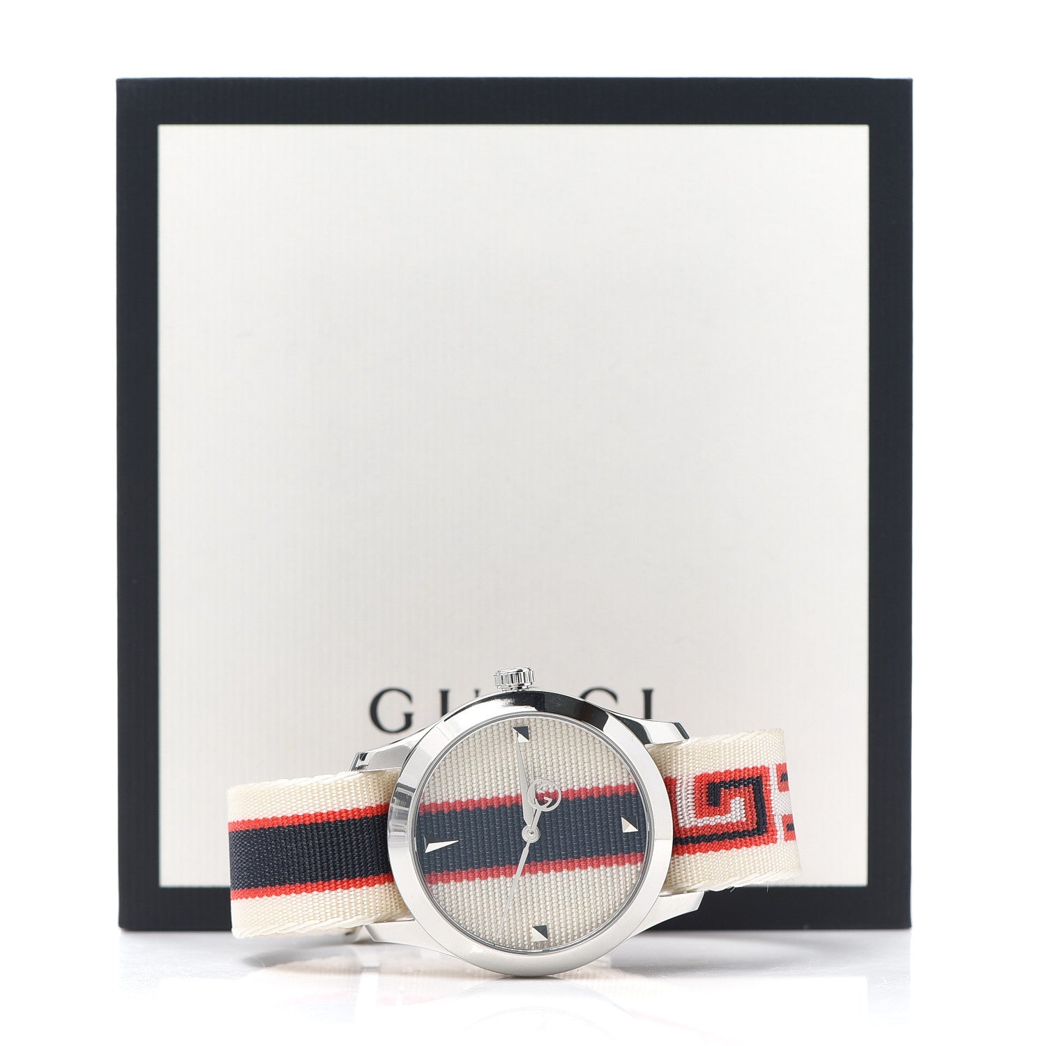Gucci Stainless Steel Nylon 38mm G-Timeless Web Quartz Watch White 5 of 5