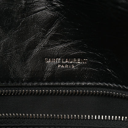 Saint Laurent Crinkled Calfskin Matelasse Monogram Large Niki Chain Satchel Black 6 of 11