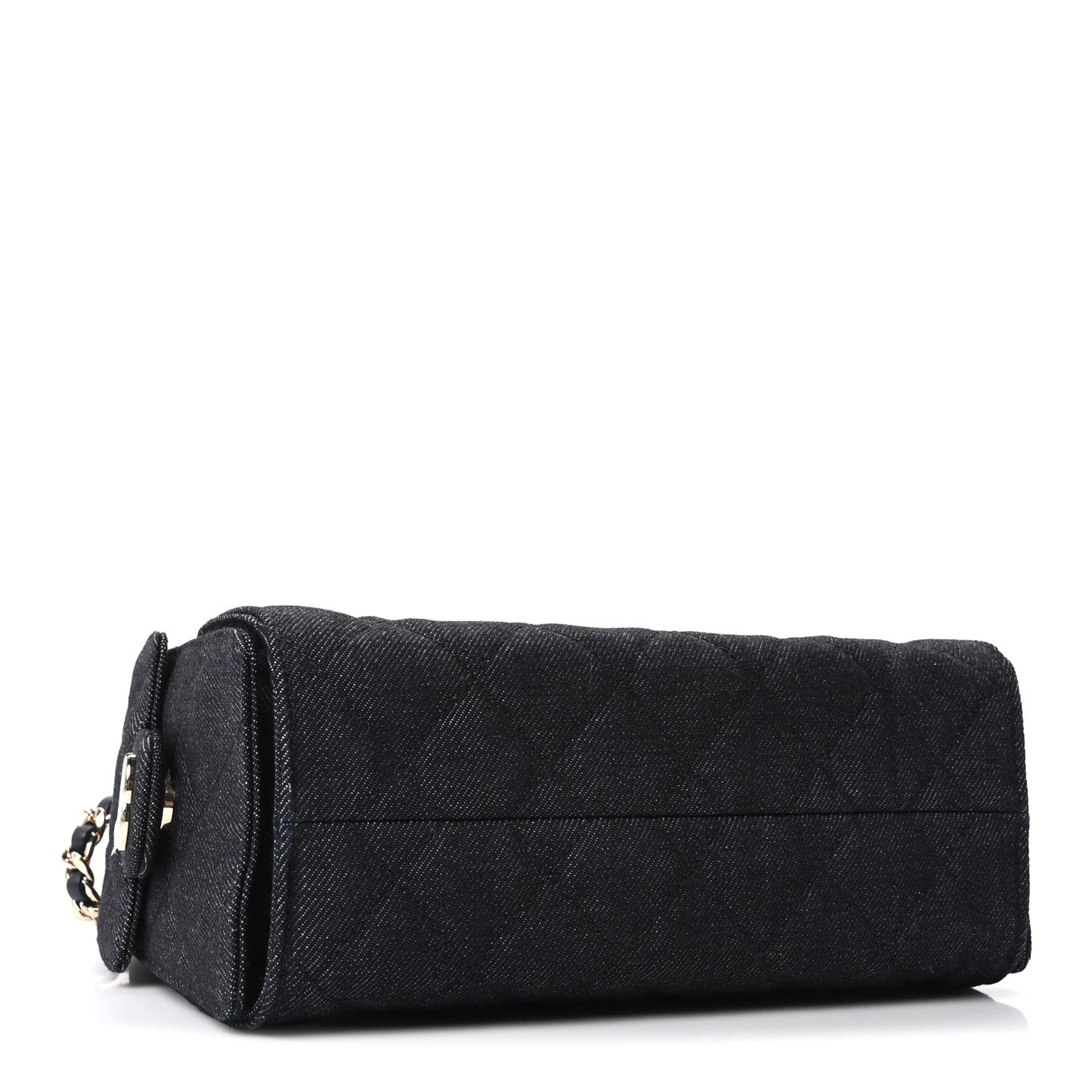 Denim Quilted Mini Chanel 25 Handbag Dark Blue