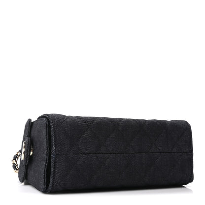 Chanel Denim Quilted Mini Chanel 25 Handbag Dark Blue 4 of 11