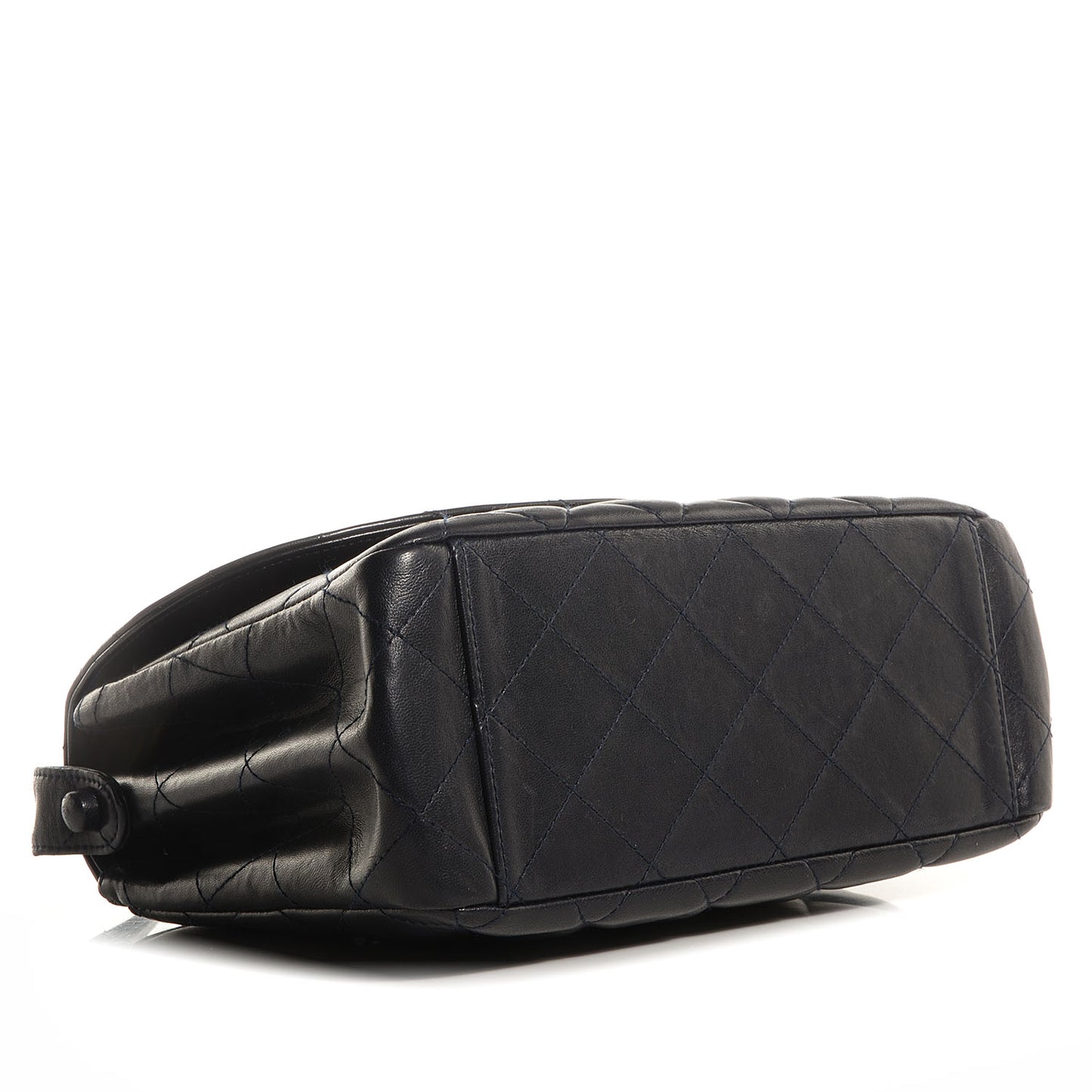 Lambskin Quilted Flap Shoulder Bag Black