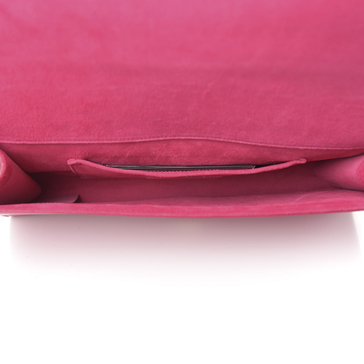 Calfskin Classic Y Ligne Clutch Fuchsia