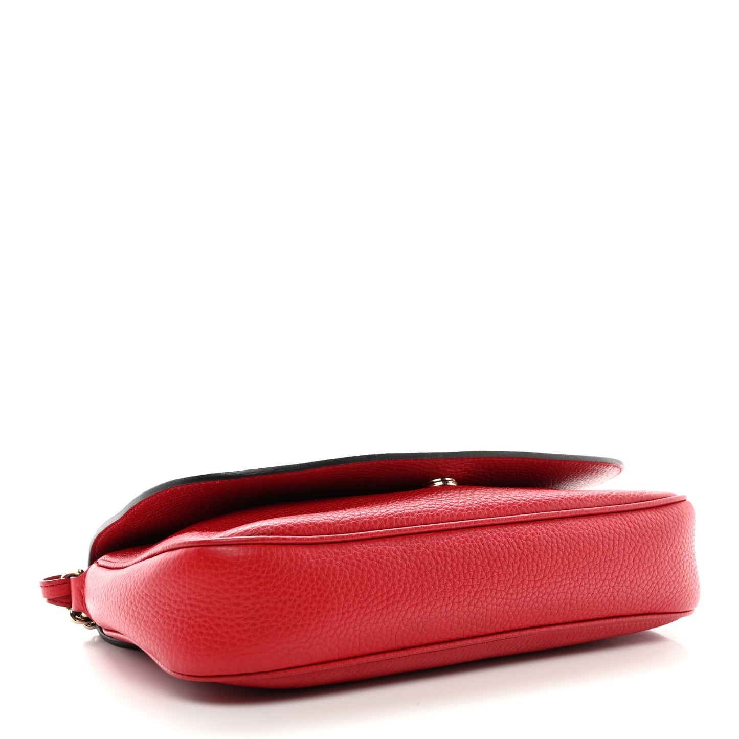 Pebbled Calfskin Medium Soho Flap Crossbody Vibrant Red