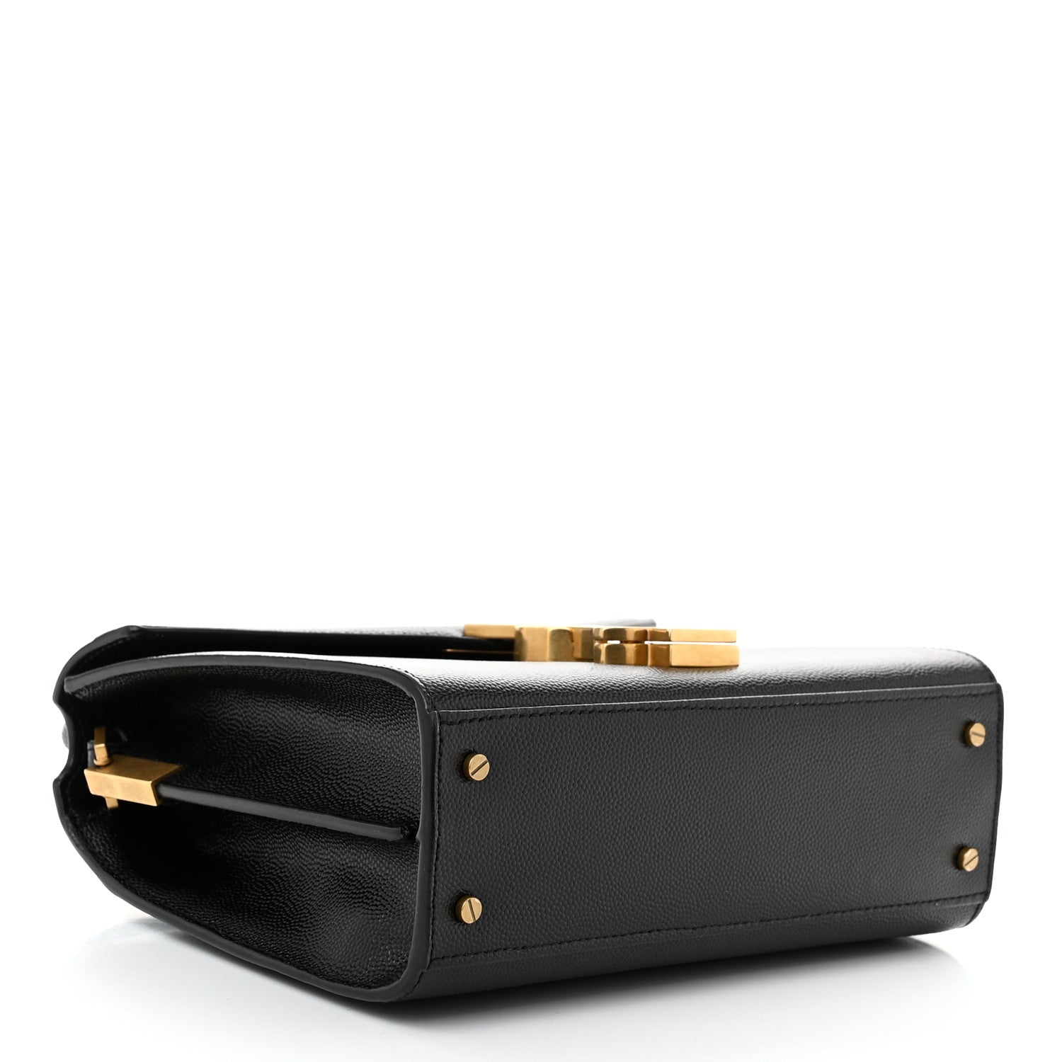 Saint Laurent Grain de Poudre Mini Classic Monogram Cassandra Top Handle Black 4 of 10