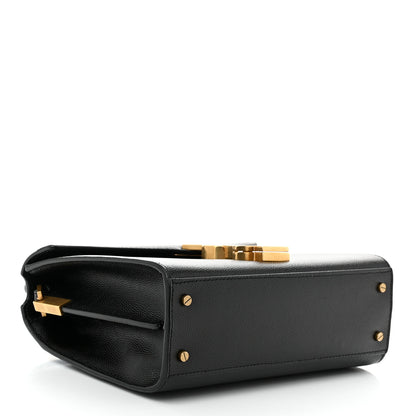 Saint Laurent Grain de Poudre Mini Classic Monogram Cassandra Top Handle Black 4 of 10