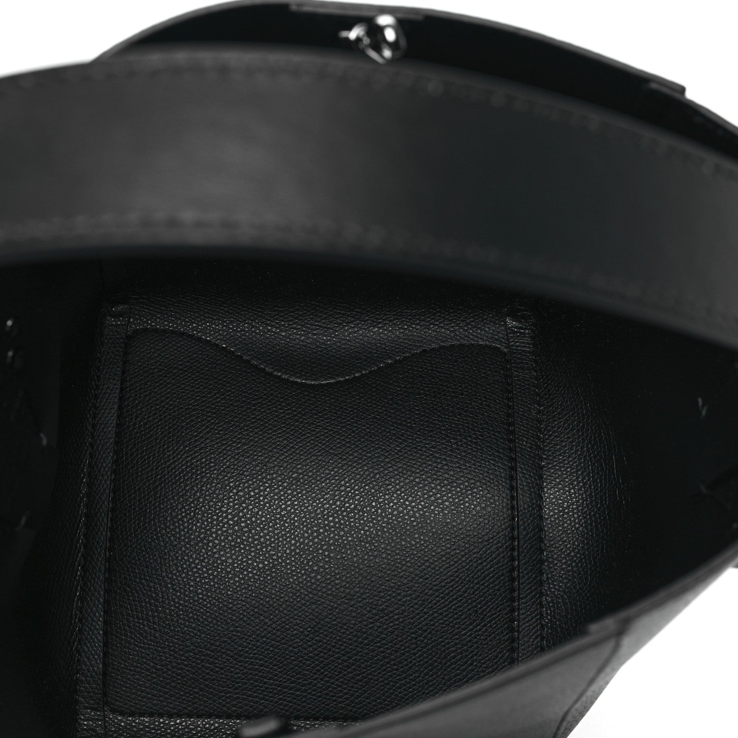 Christian Louboutin Calfskin Empire Spike Studded Mini Cabachic Bucket Bag Black 5 of 9