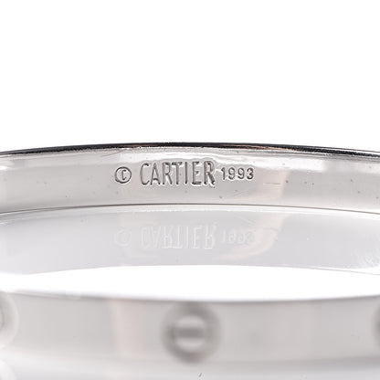 Cartier 18K White Gold LOVE Bracelet 21 6 of 7