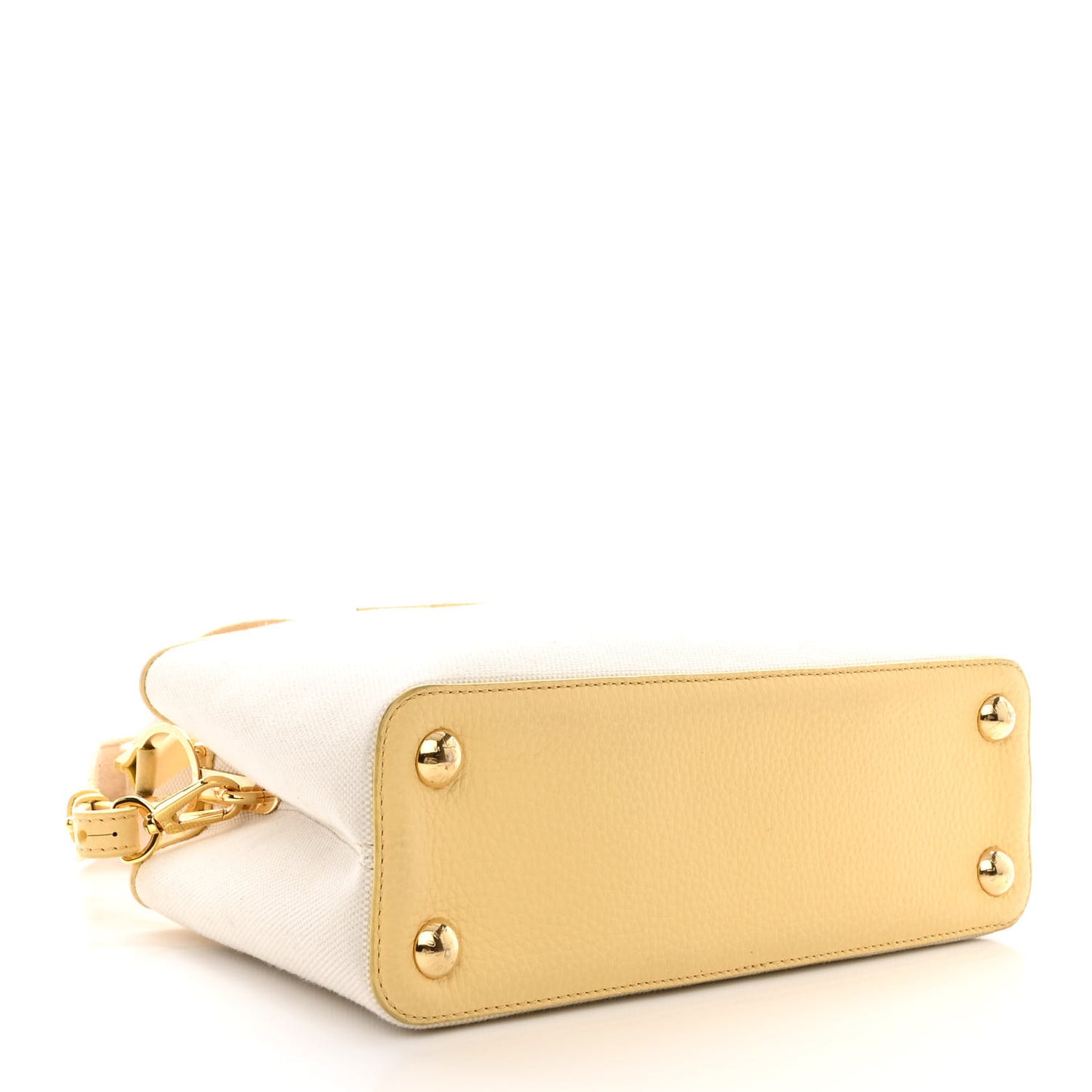 Canvas Taurillon Capucines BB Plume Yellow
