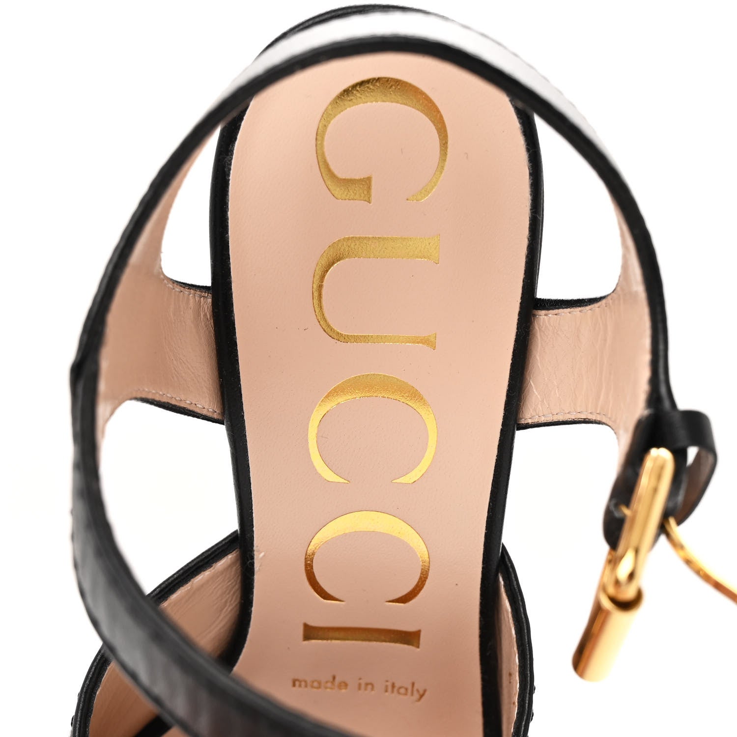 Gucci Nappa Charlotte Horsebit 40/135mm Platform Sandals 35 Black 8 of 14