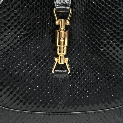 Gucci Snakeskin Small Jackie 1961 Hobo Black 8 of 10