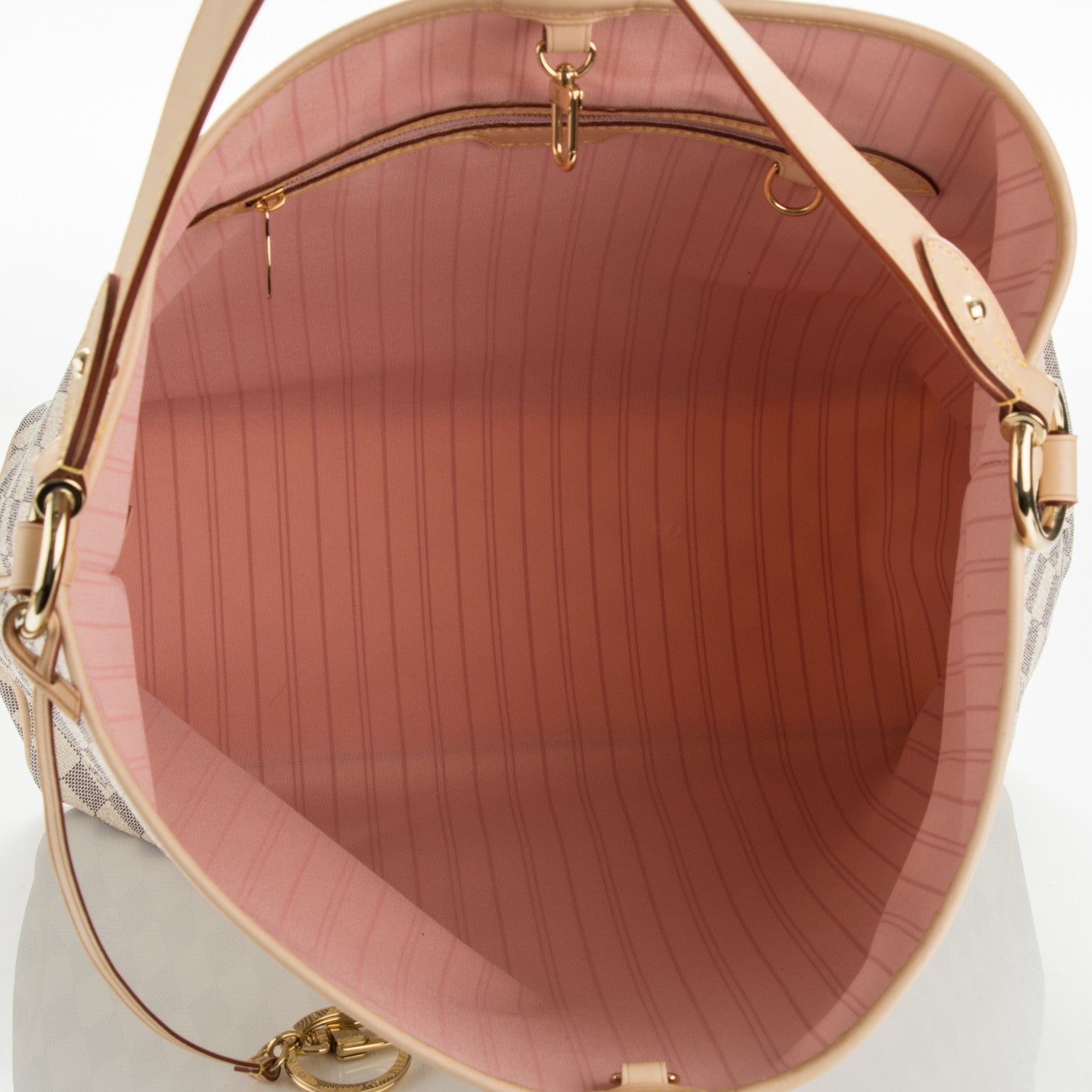 Louis Vuitton Damier Azur Delightful MM Rose Ballerine 5 of 9