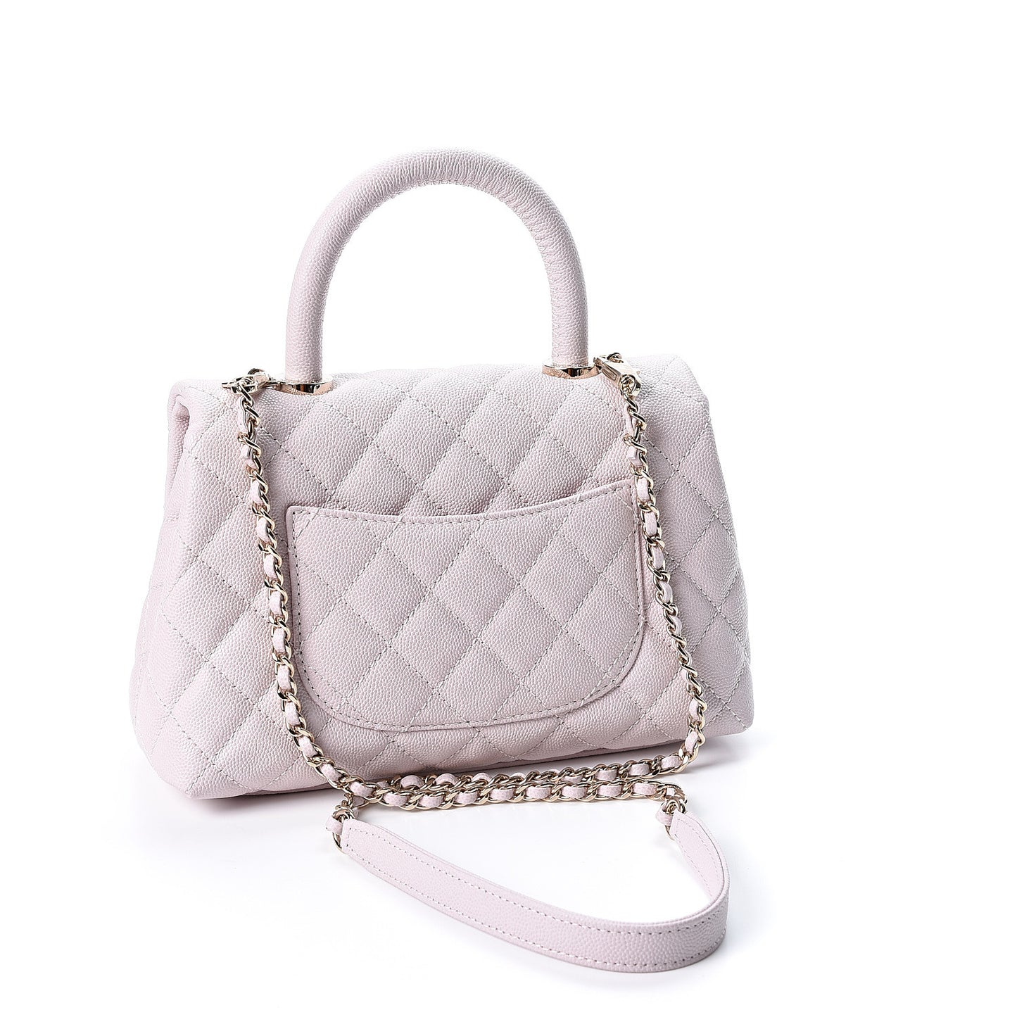 Caviar Quilted Mini Coco Handle Flap Lilas Lilac