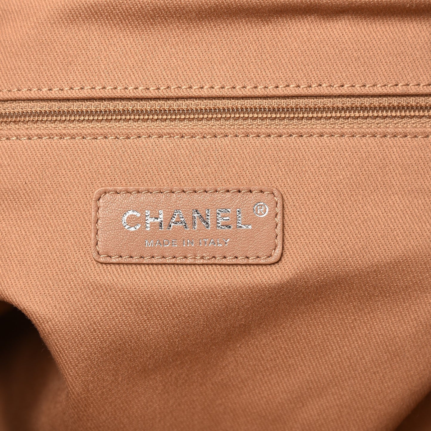 Canvas Sequin Large Deauville Tote Camel