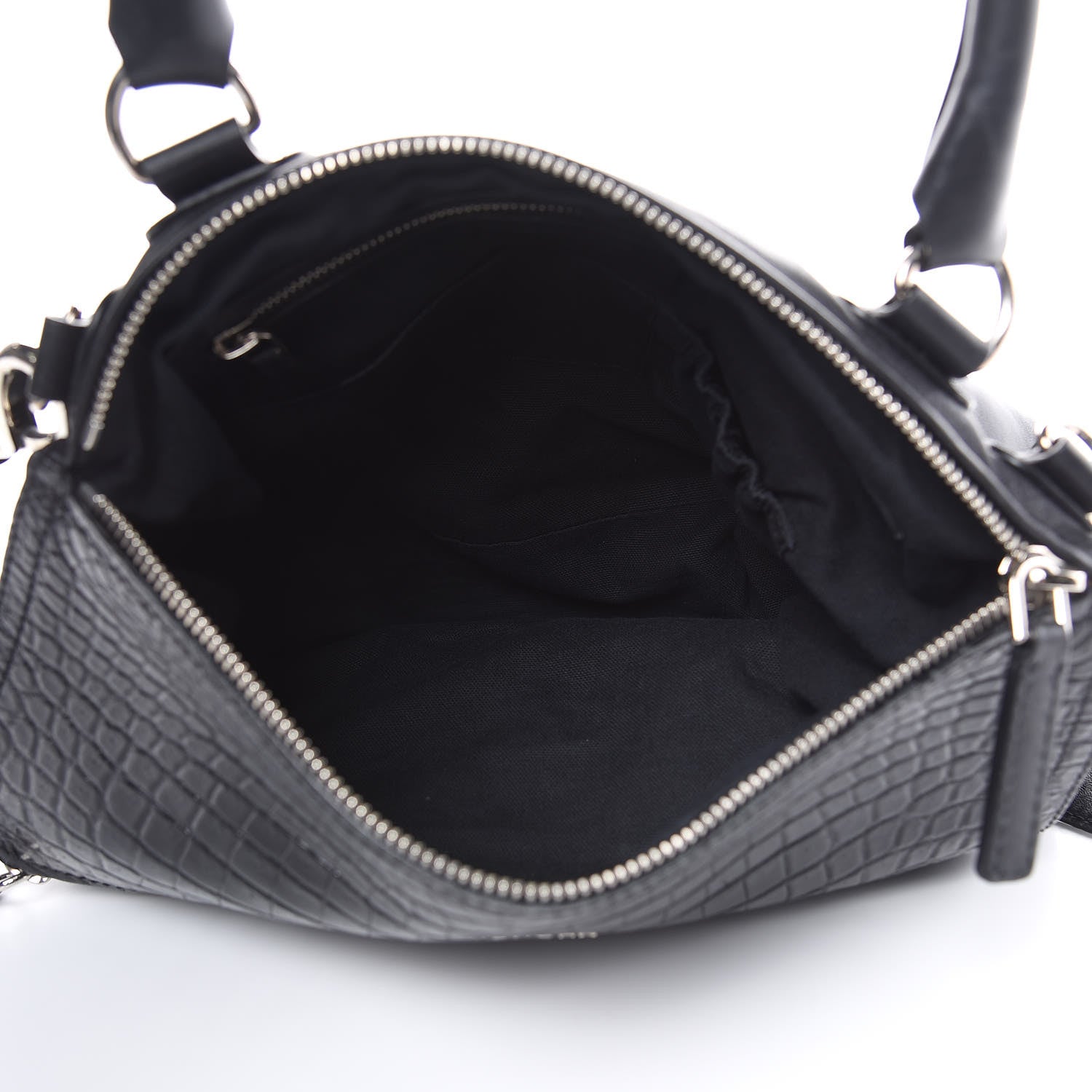 Givenchy Calfskin Crocodile Embossed Medium Pandora Black 5 of 14