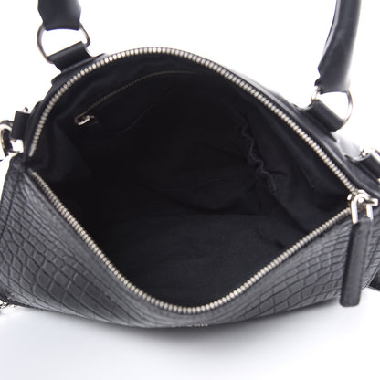 Givenchy Calfskin Crocodile Embossed Medium Pandora Black 5 of 14