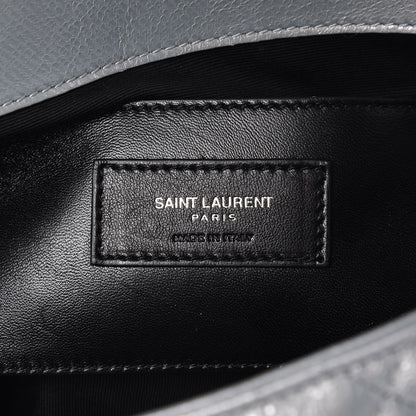 Saint Laurent Metallic Calfskin Tri-Quilt Monogram Medium College Bag Gold Argento 6 of 7