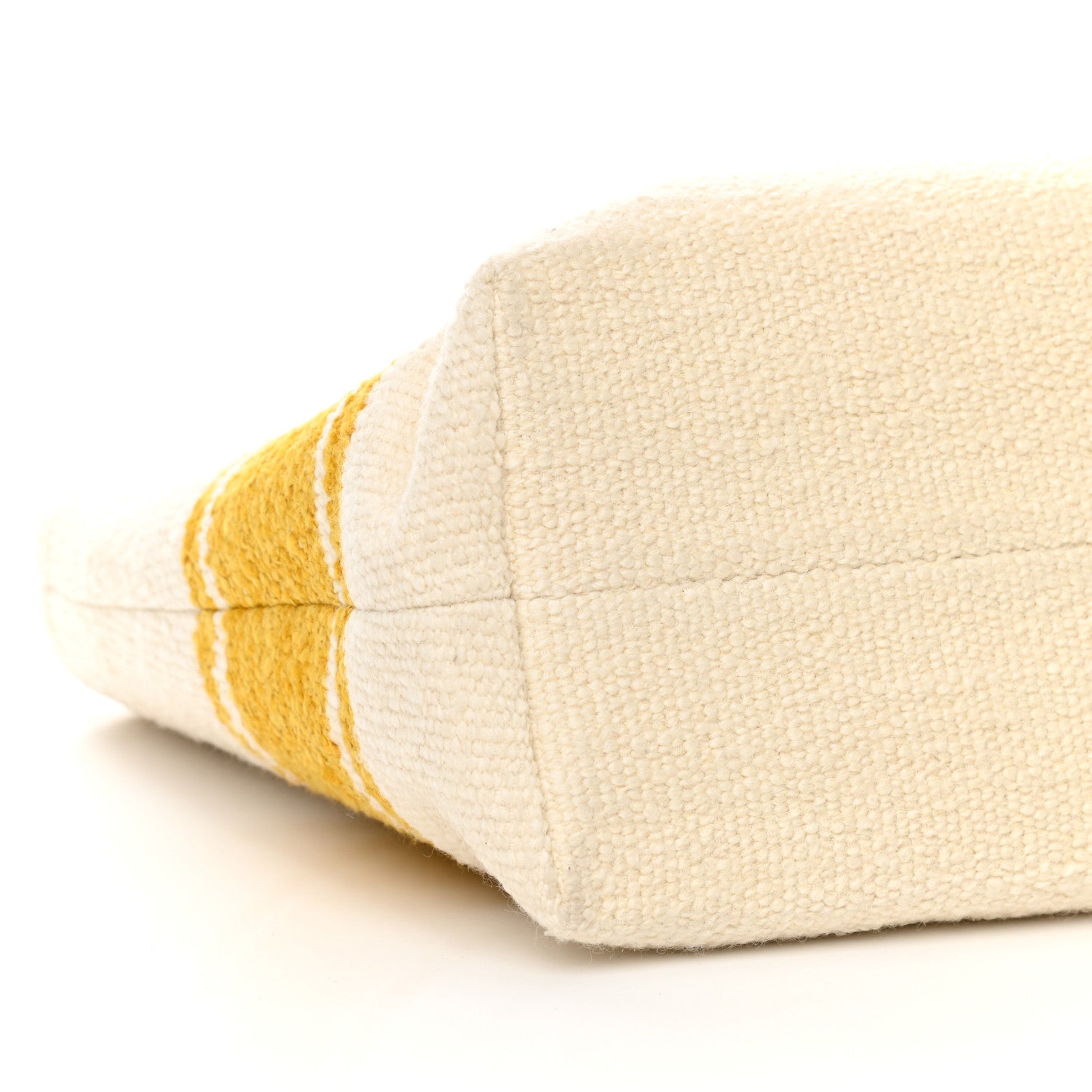 Celine Plein Soleil Textile Calfskin Horizontal Cabas Beige Yellow 9 of 10
