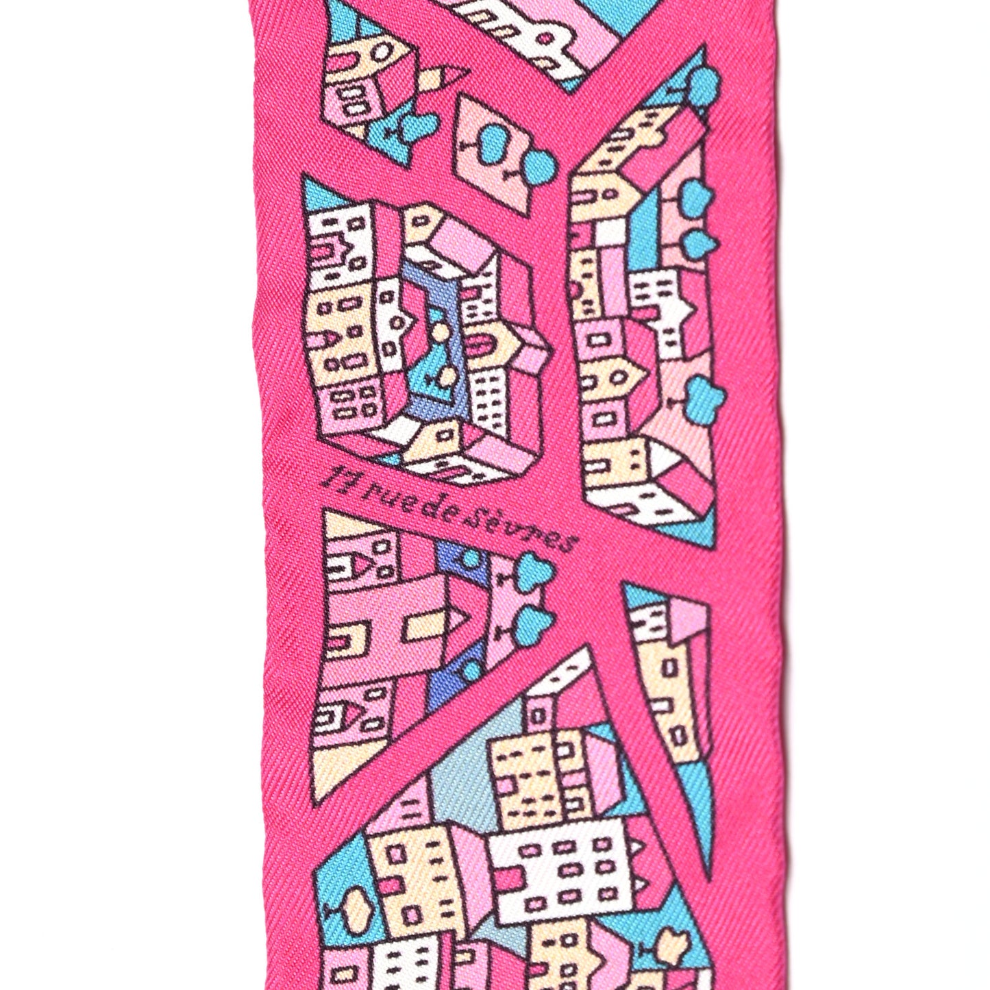 Silk La Maison des Carres Twilly Aqua Vert D Eau Rose