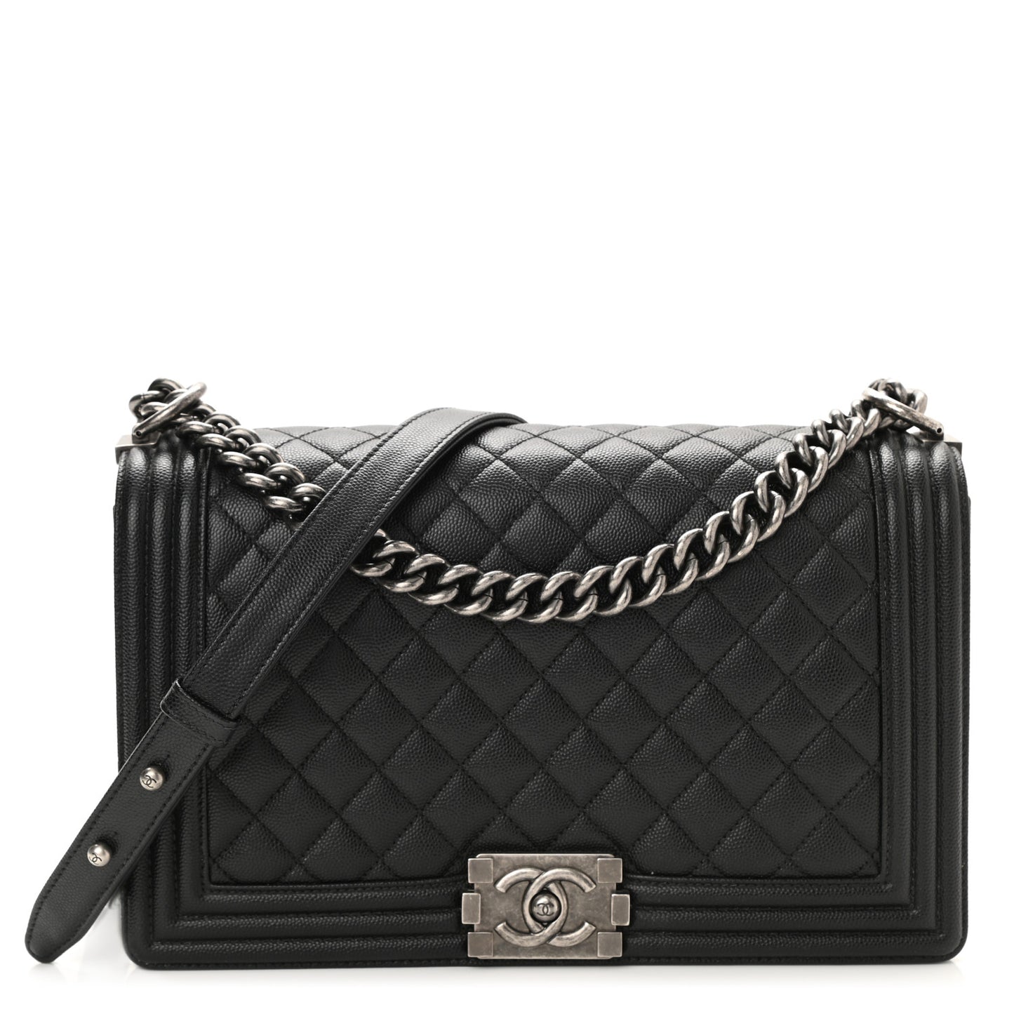 Caviar Quilted New Medium Boy Flap Black