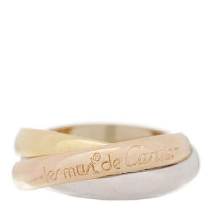 Cartier 18K Pink Yellow White Gold Classic Les Must De Cartier Trinity Ring 52 6 1 of 10