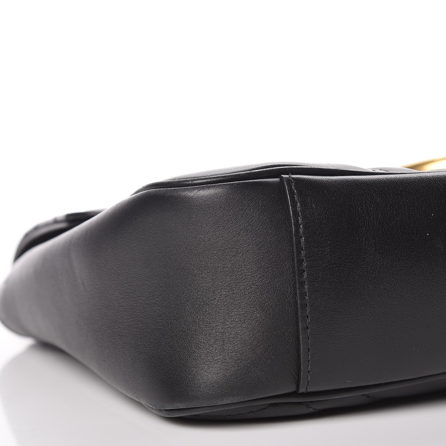 Gucci Calfskin Matelasse Medium GG Marmont Shoulder Bag Black 11 of 12