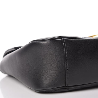 Gucci Calfskin Matelasse Medium GG Marmont Shoulder Bag Black 11 of 12