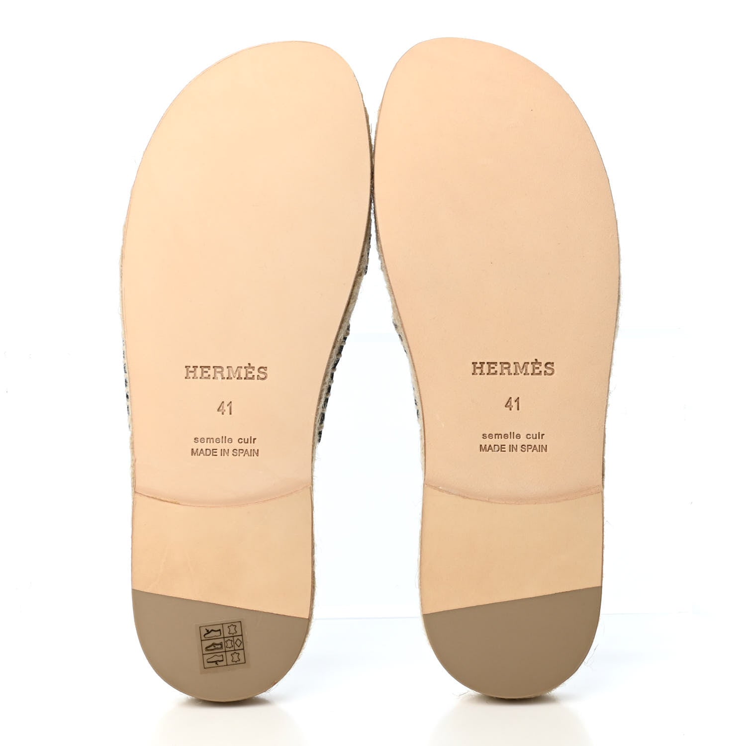 Hermes Calfskin Mens Antigua Espadrille Sandals 41 Black 4 of 4