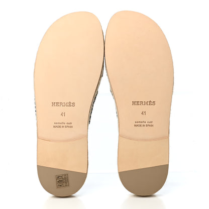 Hermes Calfskin Mens Antigua Espadrille Sandals 41 Black 4 of 4