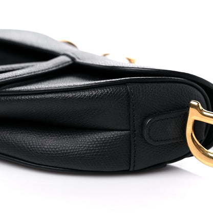 Christian Dior Grained Calfskin Mini Saddle Bag Black 9 of 14