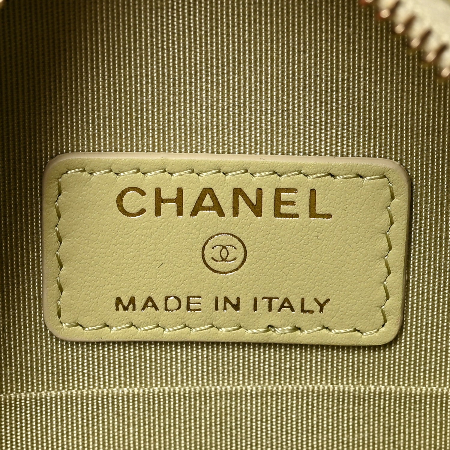 Chanel Caviar Quilted French New Wave Round Clutch With Chain Light Green 6 of 10