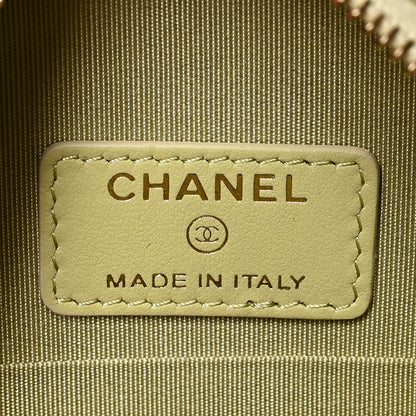 Chanel Caviar Quilted French New Wave Round Clutch With Chain Light Green 6 of 10