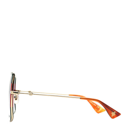 Gucci Square Frame Web GG0106S Sunglasses Tortoise 3 of 8