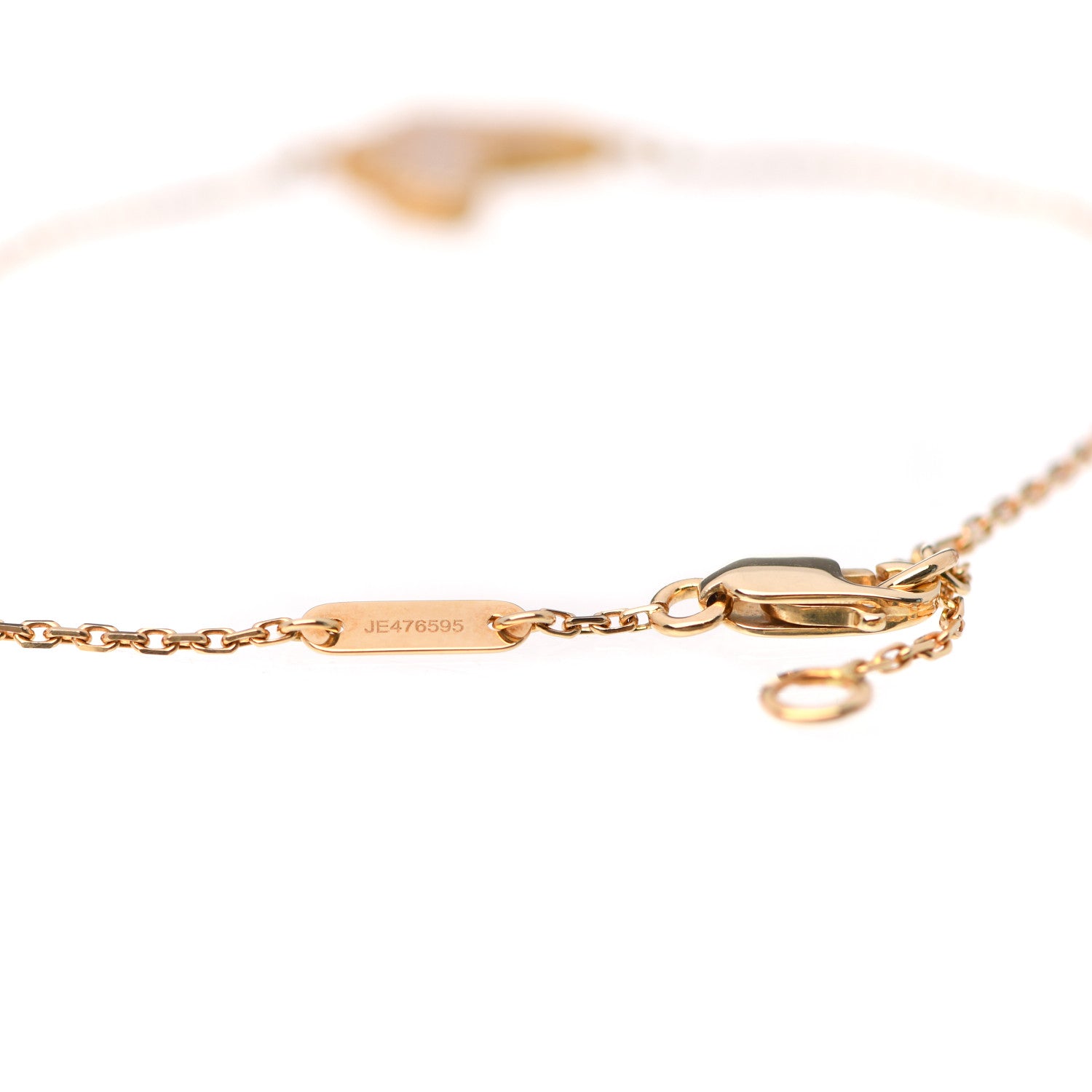 Van Cleef & Arpels 18K Yellow Gold Mother of Pearl Sweet Alhambra Butterfly Bracelet 5 of 6