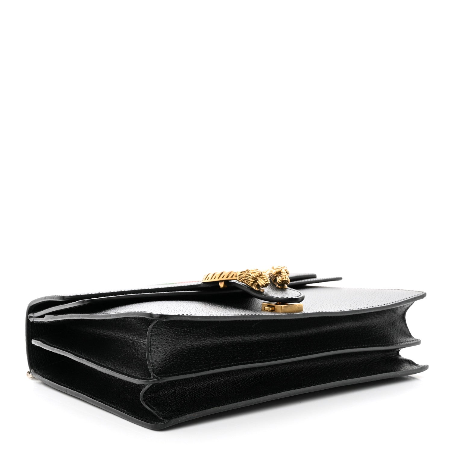 Gucci Calfskin Web Medium Dionysus Shoulder Bag Black 4 of 15