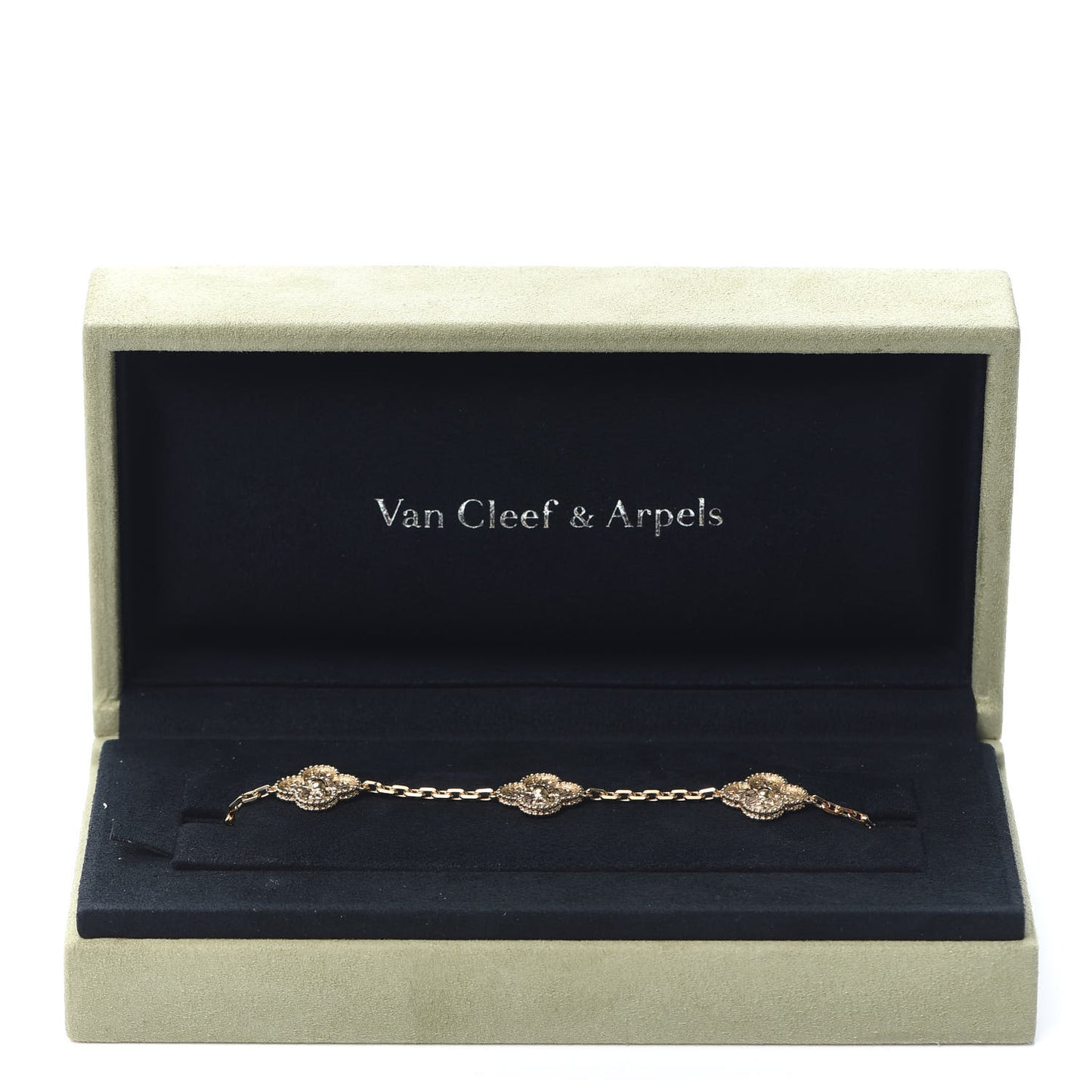18K Yellow Gold 5 Motifs Vintage Alhambra Bracelet