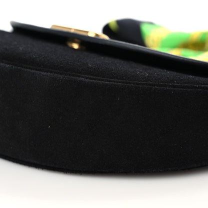 Balenciaga Suede Opera Clutch Bag Black 9 of 9