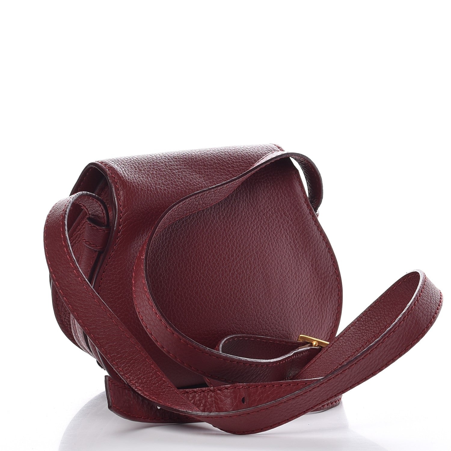 Chloe Calfskin Mini Marcie Round Crossbody Bag Plum Purple 3 of 8
