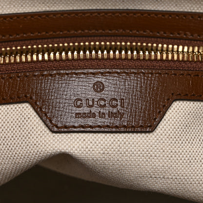 Gucci GG Supreme Monogram Azalea Calfskin Retro Interlocking G Buckle Backpack Beige Ebony Brown Sugar 6 of 11