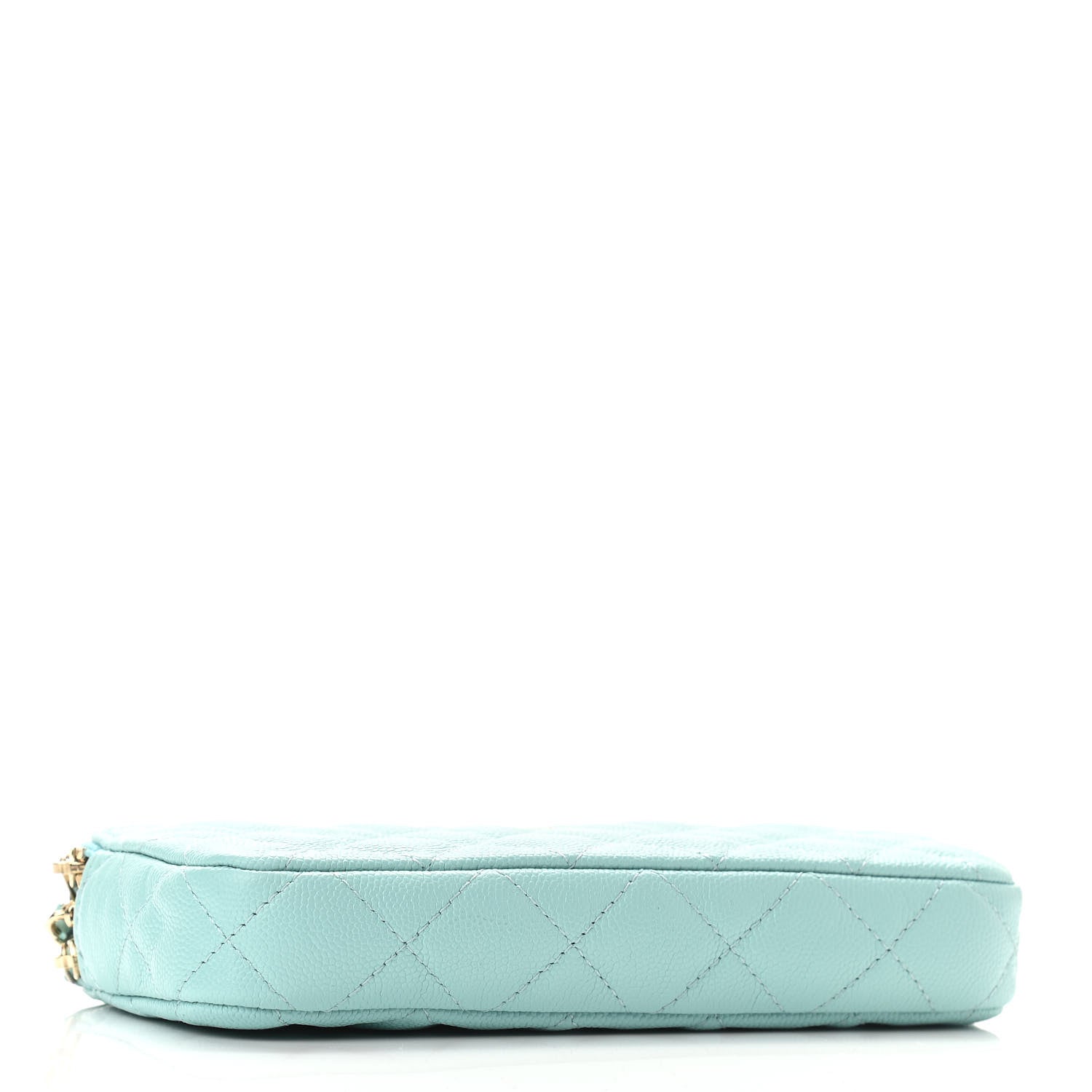 Chanel Caviar Quilted Small Clutch With Chain Light Blue 4 of 13