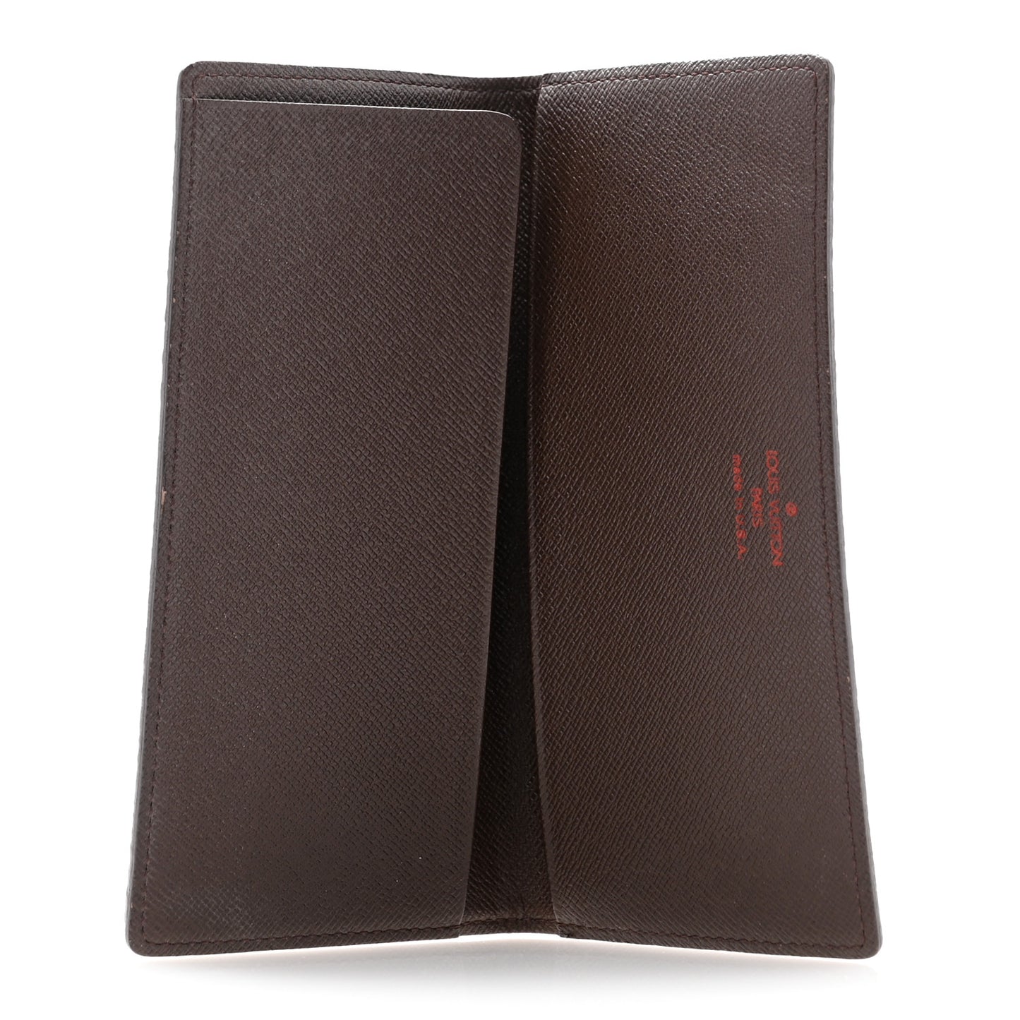 Damier Ebene Simple Checkbook Cover Wallet