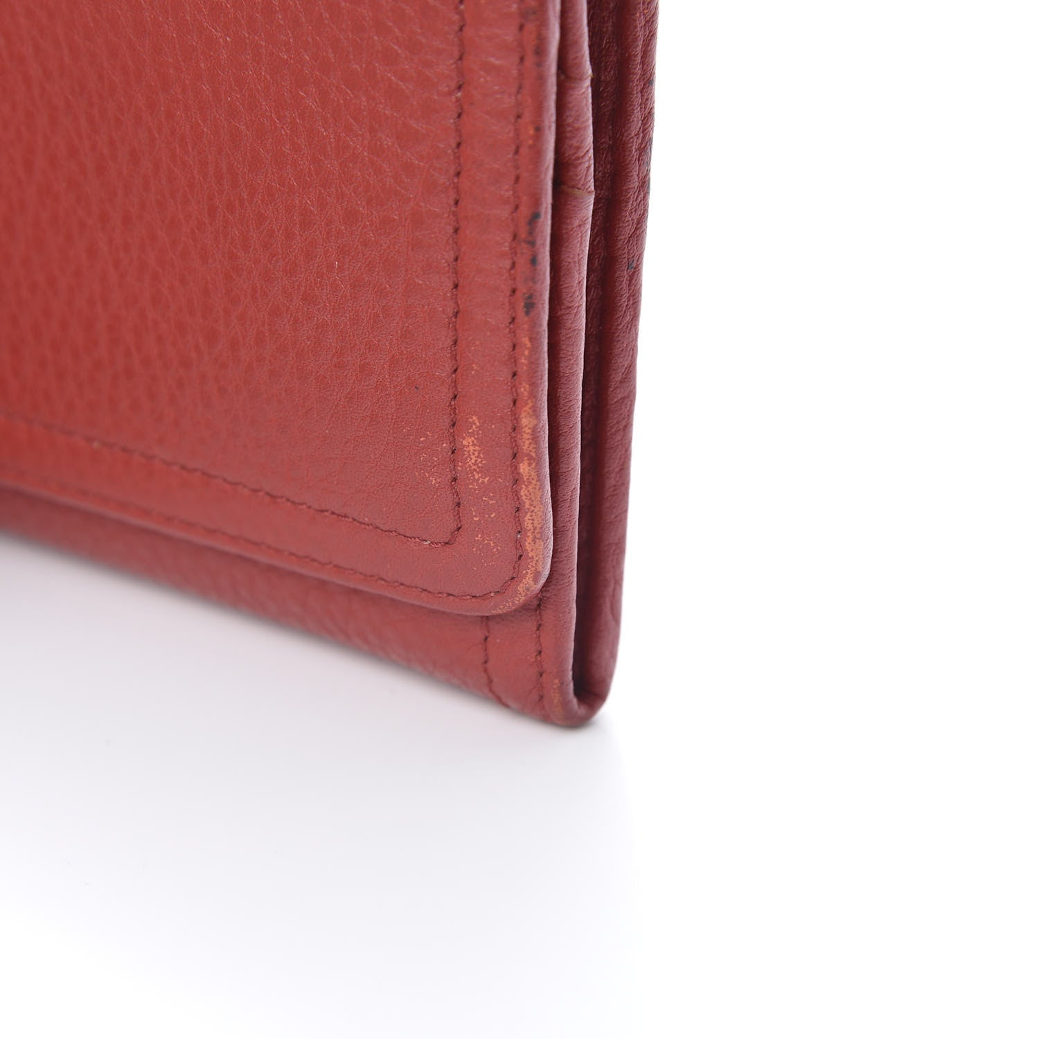 Prada Vitello Daino Continental Flap Wallet Fuoco 14 of 14