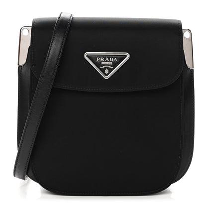 Prada Tessuto Nylon Vitello Crossbody Bag Black 1 of 10