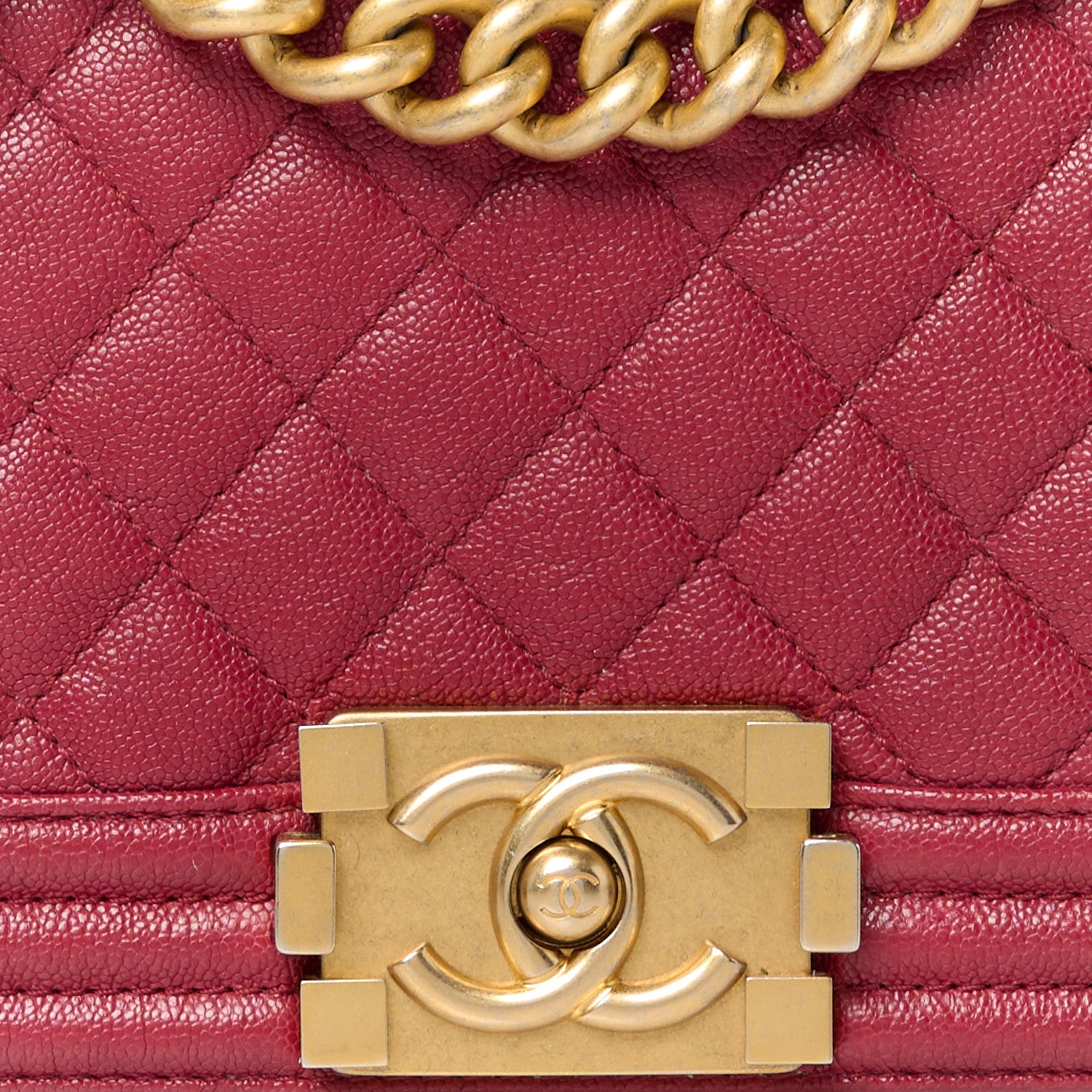 Chanel Caviar Quilted Small Boy Flap Red 8 of 10