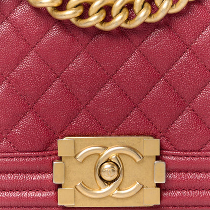 Chanel Caviar Quilted Small Boy Flap Red 8 of 10