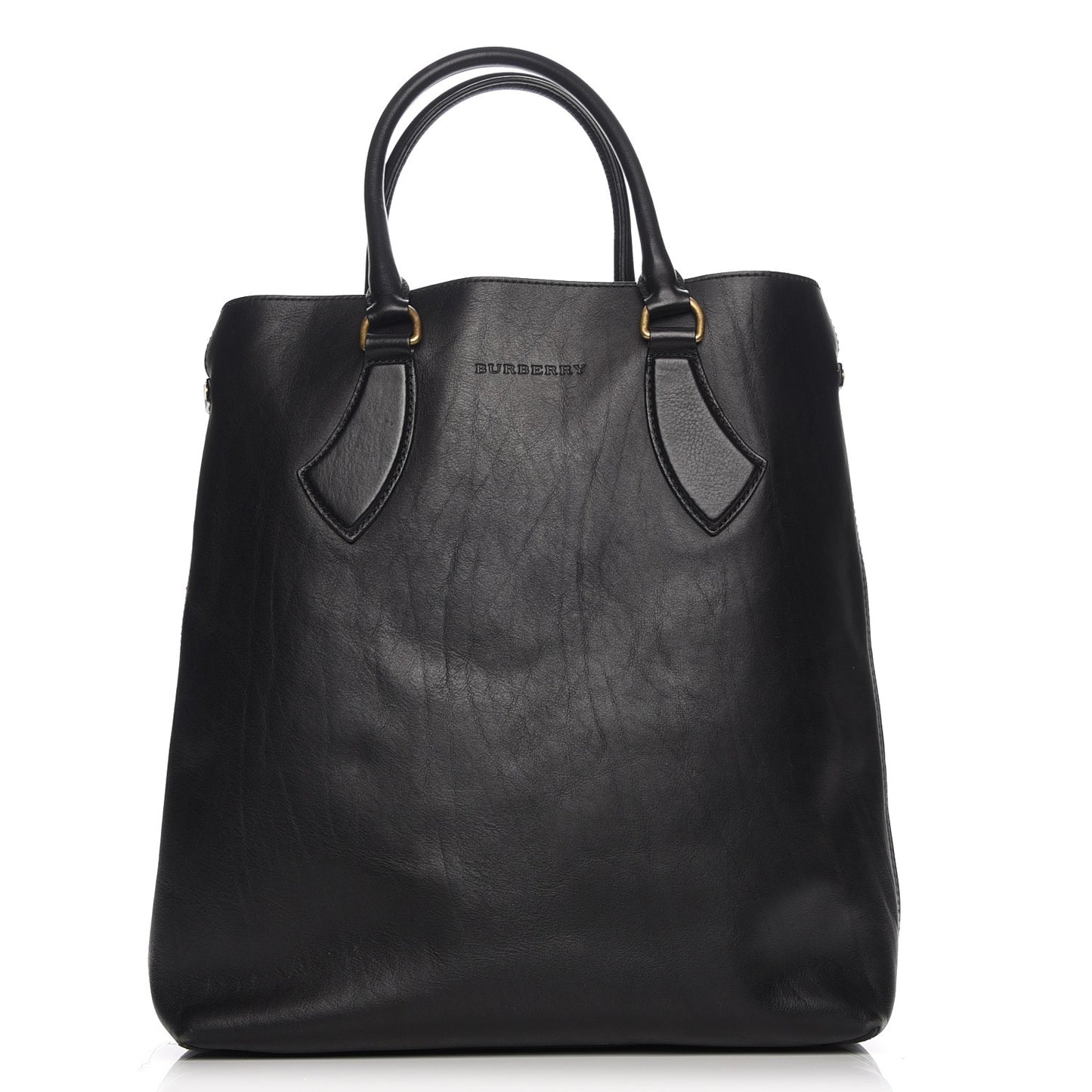 Calfskin Small Mens Tote Black