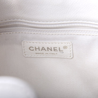 Chanel Caviar Quilted Petit Shopping Tote PST White 5 of 11