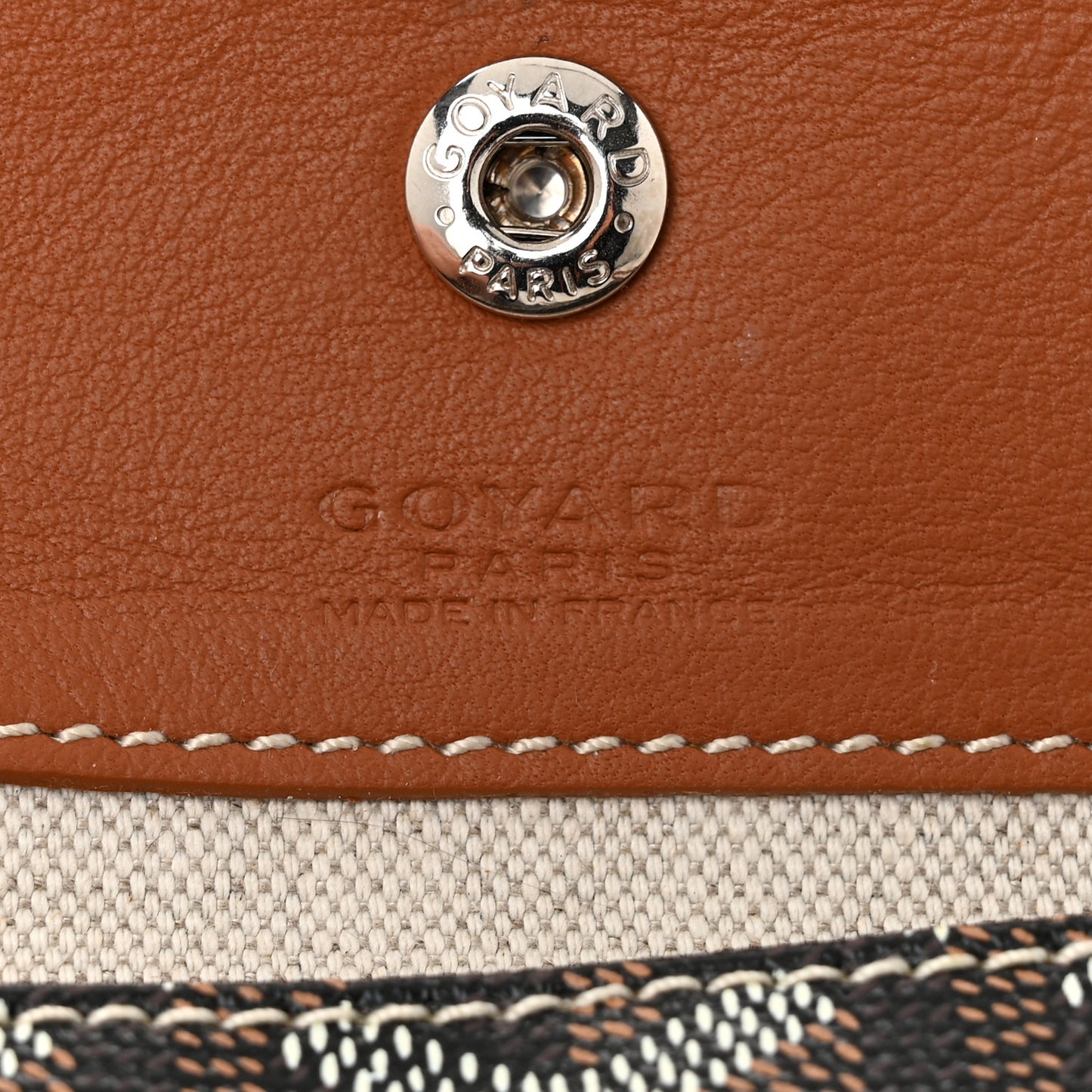 Goyardine Reversible Mini Anjou Black Gold