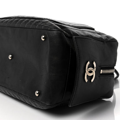 Chanel Lambskin Vertical Quilted Mademoiselle Satchel Black 9 of 13